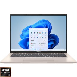 Laptop ASUS Vivobook 14 M1407KA, Procesor AMD Ryzen™ AI 5 330, Display 14" WUXGA, RAM 16GB DDR5, 1TB SSD, Placa video AMD Radeon 820M, Windows 11 Home, Auriu