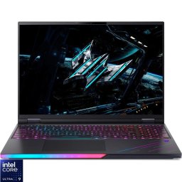 Laptop Gaming Acer Predator Helios 16 AI PH16-73, 16 inch, WQXGA OLED 240Hz, Procesor Intel® Core Ultra 9 275HX (36M Cache, pana la 5.40 GHz), 32GB DDR5, 1TB + 1TB SSD, nVidia GeForce RTX 5090 24GB, No OS, Negru