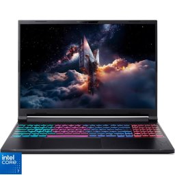 Laptop Gaming Acer Nitro V 16S ANV16S-71, 16 inch, WQXGA IPS 180Hz, Procesor Intel® Core 7 240H (24M Cache, pana la 5.20 GHz), 32GB DDR5, 1TB SSD, nVidia GeForce RTX 5070 8GB, No OS, Negru