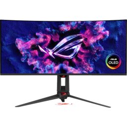 Monitor LED Asus Gaming ROG Swift PG34WCDN, Curbat, 34 inch, UWQHD, QD-OLED, 0.03 ms, 360 Hz, USB-C, HDR, FreeSync Premium Pro & G-Sync Compatible, Negru