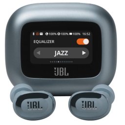 Casti True Wireless In-Ear JBL Live Buds 3, JBLLIVEBUDS3BLU, Bluetooth, Ecran Touchscreen 1.45", ANC, 6 Microfoane, Personi-fi 3.0, IP55, Albastru