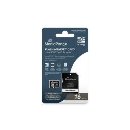 Card de memorie MediaRange MR958, 16GB, Micro SDHC, Class 10 cu adaptor SD