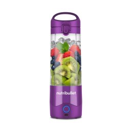 Blender portabil NUTRIBULLET NBP003PU, 0.475l, 1 treapta viteza, USB-C, Mov