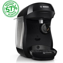 Espressor automat cu capsule BOSCH Tassimo Happy Friendly TAS102E, Rezervor 0.7 l, 1400 W, Negru