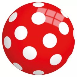 Minge de cauciuc roșie cu buline - 23 cm
