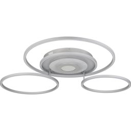 Globo 67824-60 -LED plafonieră reglabilă MILES 60W/230V 80,8x99,2 cm argintie+telecomandă