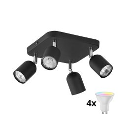 Spot LED RGBW dimabil TOP 4xGU10/6,5W/230V 2700-6500K negru