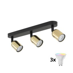 Spot LED RGBW reglabil TOP 3xGU10/6,5W/230V 2700-6500K negru/auriu