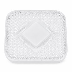 Lampa LED UFO patrata 36W, 3600 lm, 6500K, AC85-265V, dispersor decorativ tip cristal, montaj aplicat, alb