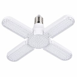 Lampa LED E27 40W cu 4 brate pliabile transparente, 6500K,plus o tija de 15cm cu dulie E27, iluminare 360 , 40.000 ore, KK-016
