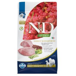 FARMINA N&D Quinoa Dog Adult medium maxi Weight management lamb, broccoli 2,5 kg hrana caini talie medie si mare pentru controlul greutatii, cu miel si brocoli