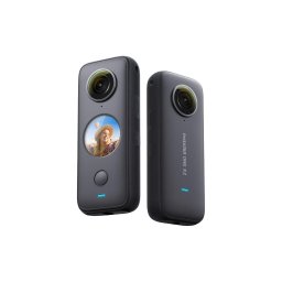 Camera video sport Insta360 ONE X2, 5.7K, 360°, Waterproof(pana la 10 metri), 4 microfoane, Mod Steadycam, InstaPano, Slow Motion, capacitate acumulator 1630 mAh, culoare neagra