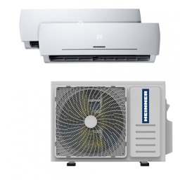 Produs Resigilat Aparat de aer conditionat MULTI SPLIT HEINNER HACMS-HS181212WH++, 18000BTU (2 x 12000 BTU), Clasa energetica: racire A++/incalzire A+, functii: mentinere temperatura 8 grade, Ifeel, Sleep, Smart, Economy, Dimmer, temporizator 24h, auto re