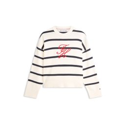 TOMMY HILFIGER Pulover bej / roșu / negru