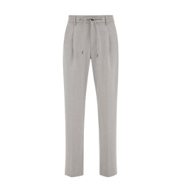 WE Fashion Pantaloni cu dungă gri deschis