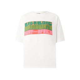 BILLABONG Tricou 'SURF AFRICA' verde / portocaliu deschis / roz / alb