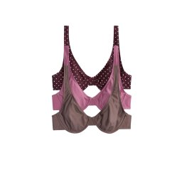 The Set Sutien costum de baie ciocolatiu / roz pal / roșu vin / alb