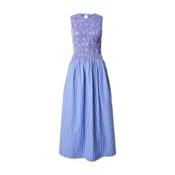 TOMMY HILFIGER Rochie 'Stripe Smock Sleeveless Fit And Flare Maxi' albastru / roșu / alb