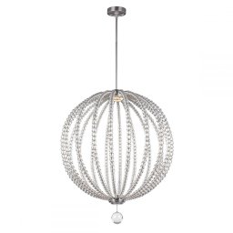 Candelabru sufragerie Feiss Oberlin, LED, 2x12W, argintiu, FE-OBERLIN-P-L