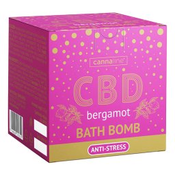 Cannaline Bomba efervescenta de baie cu CBD 100mg Anti-Stres Bergamota -125g