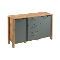 Comodă MENTA 138x81x40 cm stejar Wotan/verde