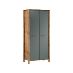 Comodă MENTA 90x200x53 cm stejar wotan/verde