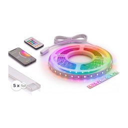 Set 1x bandă LED RGBW NEO LITE LED/24W/230V 5 m IP65 Wi-Fi + 5x profil de 1 m + telecomandă