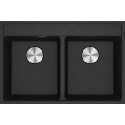 114.0661.675 Chiuveta bucatarie Franke Maris MRG 620-35-35 TL cu doua cuve, 760x510mm, fragranite, Nero