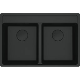 114.0661.674 Chiuveta bucatarie Franke Maris MRG 620-35-35 TL cu doua cuve, 760x510mm, fragranite, Matte Black