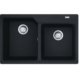 114.0687.311 Chiuveta bucatarie Franke Urban UBG 620-36-33, doua cuve, 780x500mm, fragranite Matte Black