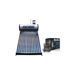KIT S34-23 pachet panou solar nepresurizat 150 litri GOBE Plus, 15 tuburi vidate, cu pompă BlauTech, corp din inox