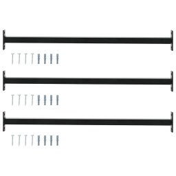 Bara de siguranta ajustabila pentru fereastra 3 pcs Negru Otel GartenMobel Dekor