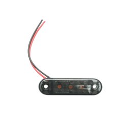 Lampa gabarit laterala ovala LED 12V-24V galbena fumurie 3 LED Breckner