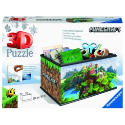 Puzzle 3D Minecraft cutie de depozitare Ravensburger, 216 piese