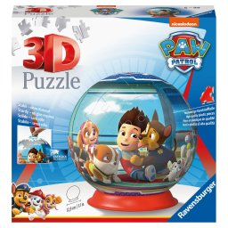 Puzzle 3D glob Patrula Catelusilor Ravensburger, 73 piese