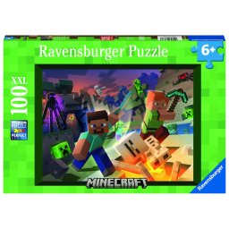 Puzzle Minecraft 100 piese XXL Ravensburger pentru copii 6+