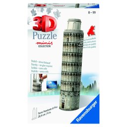 Puzzle 3D Mini Turnul din Pisa Ravensburger, 60 piese, 8+ ani