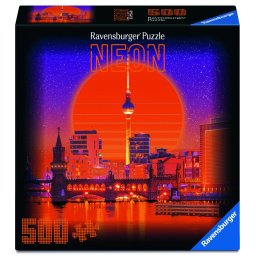 Puzzle Ravensburger Berlin Neon 500 piese, multicolor, 12+ ani