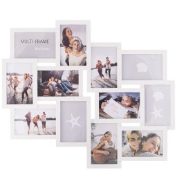 Rama foto colaj de perete pentru 12 fotografii 10x15 cm, 50x59 cm, alb