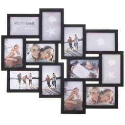 Rama foto colaj de perete pentru 12 fotografii 10x15 cm, neagra, 50x59 cm