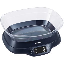 Cântar de bucătărie cu bol HEINNER HKSB-TC5P, 5 kg, touch control, display LCD, Black