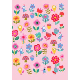 Caiet scolar STRIGO FLOWERS 2, A5, dictando, 60 file, hartie 70g FSC, coperta glossy laminate, RO027