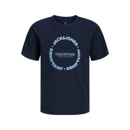 Jack & Jones Tricou baieti, din bumbac, Regular Fit, JJBENSON, Bleumarin inchis (SELECTATI MARIMEA: 164 cm)