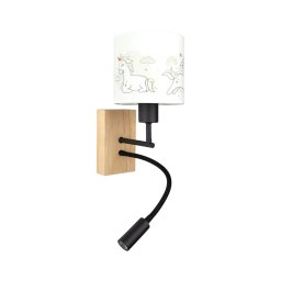 BRILAGI - Lampă LED flexibilă BOBO WOOD 1xE27/25W/230V + LED/3W stejar/negru/alb/buc.