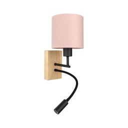 BRILAGI - LED Flex. lampă BOBO WOOD 1xE27/25W/230V + LED/3W stejar/negru/roz