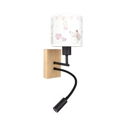 BRILAGI - Lampă LED Flex BOBO WOOD 1xE27/25W/230V + LED/3W stejar/negru/crem/albastru regal