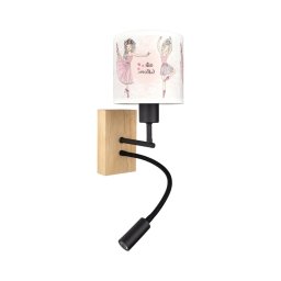 BRILAGI- lampă LED flexibilă BOBO WOOD 1xE27/25W/230V + LED/3W stejar/negru/alb/roz/amb.