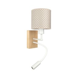 BRILAGI - Lampă LED Flex BOBO WOOD 1xE27/25W/230V + LED/3W stejar/alb/bej/cu buline.