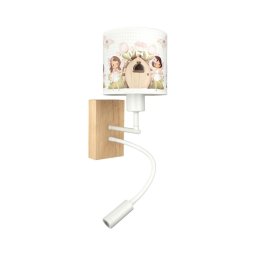 BRILAGI - Lampă LED flexibilă BOBO WOOD 1xE27/25W/230V + LED/3W stejar/alb/roz/zâne