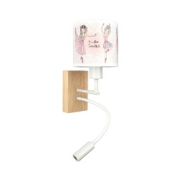 BRILAGI - Lampă LED flexibilă BOBO WOOD 1xE27/25W/230V + LED/3W stejar/alb/roz/buc.